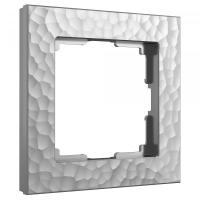 W0012406/ Рамка на 1 пост Hammer (серебряный)