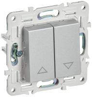 SKANDY Выключатель жалюзи 10А SK-V12S серебряный IEK