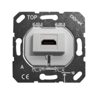 Механизм HDMI 2.0a, белый, разъем Type A 180° 4K Full HD @ 48 Hz 3D, HDR Video, 18.0 Gbit/s