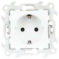 Розетка 2К+З с защ штор Push&Go  бел