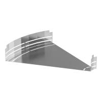 Угол горизонтальный изменяемый 0-45 градусов Стандарт INOX (AISI 304) 600х100 Промрукав