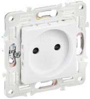 SKANDY Розетка без заземления с защитными шторками 10А SK-R01W арктический белый IEK