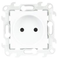 Розетка 2К с защ штор  бел