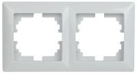 Рамка для розеток и выключателей Intro Solo 4-502-01 на 2 поста, СУ, белый
