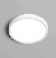 DK6520-WH Накладной светильник THIN, IP40, 18W, 3000K/4000K/6500K, переключатель цветовой температуры на корпусе, белый, полимер