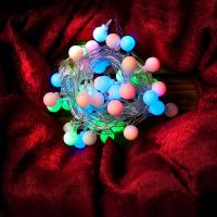 Гирлянда-нить новогодняя "ШАРЫ" GLFG-50-500-IP20-XB-RGB  50 диодов 5м с контроллером 8 режимов