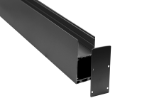 Накладной/подвесной алюминиевый профиль, 32,2х71,5х3000. Цвет: Черный матовый, RAL9005