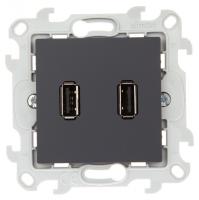 Коннектор 2хUSB  графит