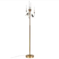 5431/12FL L-VISION ODL_EX25 125 золотой(под латунь)/белый градиент/беж./зеленый/ металл/стекло/керамика Торшер LED 12W 4000K LARK