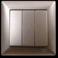 VS2825160 Выкл. 3-клав. бежевый металлик