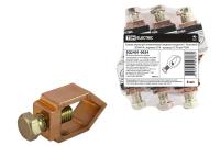 Зажим овальный алюминиевый медное покр. 1-болтовой ЗОАМ14 стержень D14 - провод 16-70 мм2 TDM