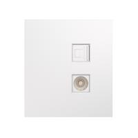 Розетка STRONG компьютерная RJ45 кат6 + TV с/у жемчуг KRANZ