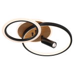 Rondo CLL-1-85-RC BK  Светильник потолочный светодиодный ЭРА Модерн Rondo CLL-1 85W 3K-6,5K RC BK с ДУ черный-дерево