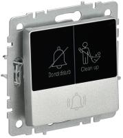 BRITE Кнопка звонка с индикацией для отелей 10А ВС10-1-9-БрА алюминий IEK