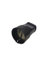 Розетка разборная GRV-S-16-R-G-B-IP20, 16А, круглая, с/з, черная, IP20, 1/20/200