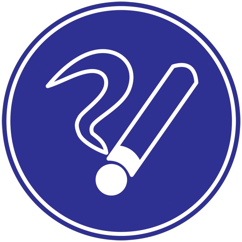 Самоклеящаяся этикетка Ф180мм "Курить здесь" IEK