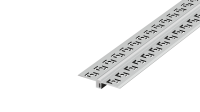 Встраиваемый алюминиевый анод. профиль под шпаклевку, 45,9х9,6х2000мм. В комплекте матовый экран, 4 торцевые заглушки, алюминий