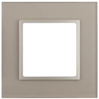 14-5101-04 ЭРА Рамка на 1 пост, стекло, Эра Elegance, шампань+шамп (10/50/1500)