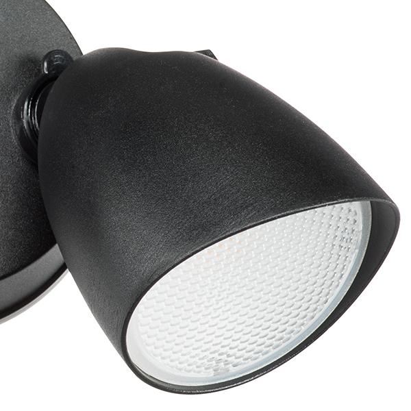 374237 Светильник DIVA LED 2*5W 450LM 60G ЧЕРНЫЙ 3000K IP54