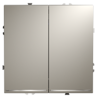 Выключатель встраиваемый VOLTUM S70 двухклавишный с подсветкой 10А, (кашемир)