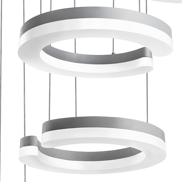 763449 Подвес UNITARIO 46W LED 5060LM СЕРЕБРО МАТОВЫЙ 4000K