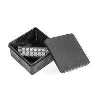 Коробка распределительная для прямого монтажа двухкомпонентная (HF) в комплекте с 6-кл. зажимами, сечение до 2,5 мм², 100х100х50 черная Промрукав