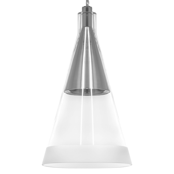 757019 Люстра CONE 1х40W GU10 ХРОМ/ПРОЗРАЧНО-МАТОВЫЙ