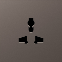 Накладка для  розетки мультистандарт, со шторками 16A 250 В~, мокко, серия S08