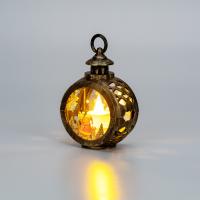 Фонарь декоративный (фигура) со свечкой 9х5х13см, цвет корпуса бронзовый, цвет свечения теплый белый, питание 3xLR1130 (в комплекте) NEON-NIGHT