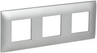 SKANDY Рамка 3-местная SK-F03S серебряный IEK