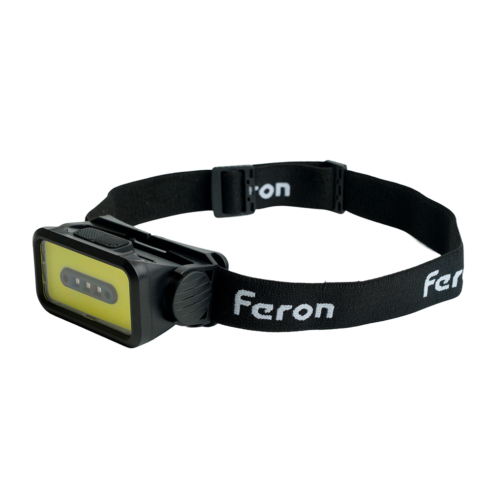 Фонарь налобный FERON TH2315 c аккумулятором 5W, 2000mAh IP44, USB type-C, ABS пластик FERON TH2315