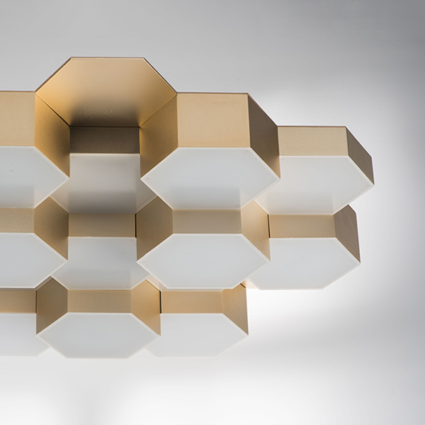 750161 Люстра потол FAVO LED-80W 3840LM Satin Gold 3000K