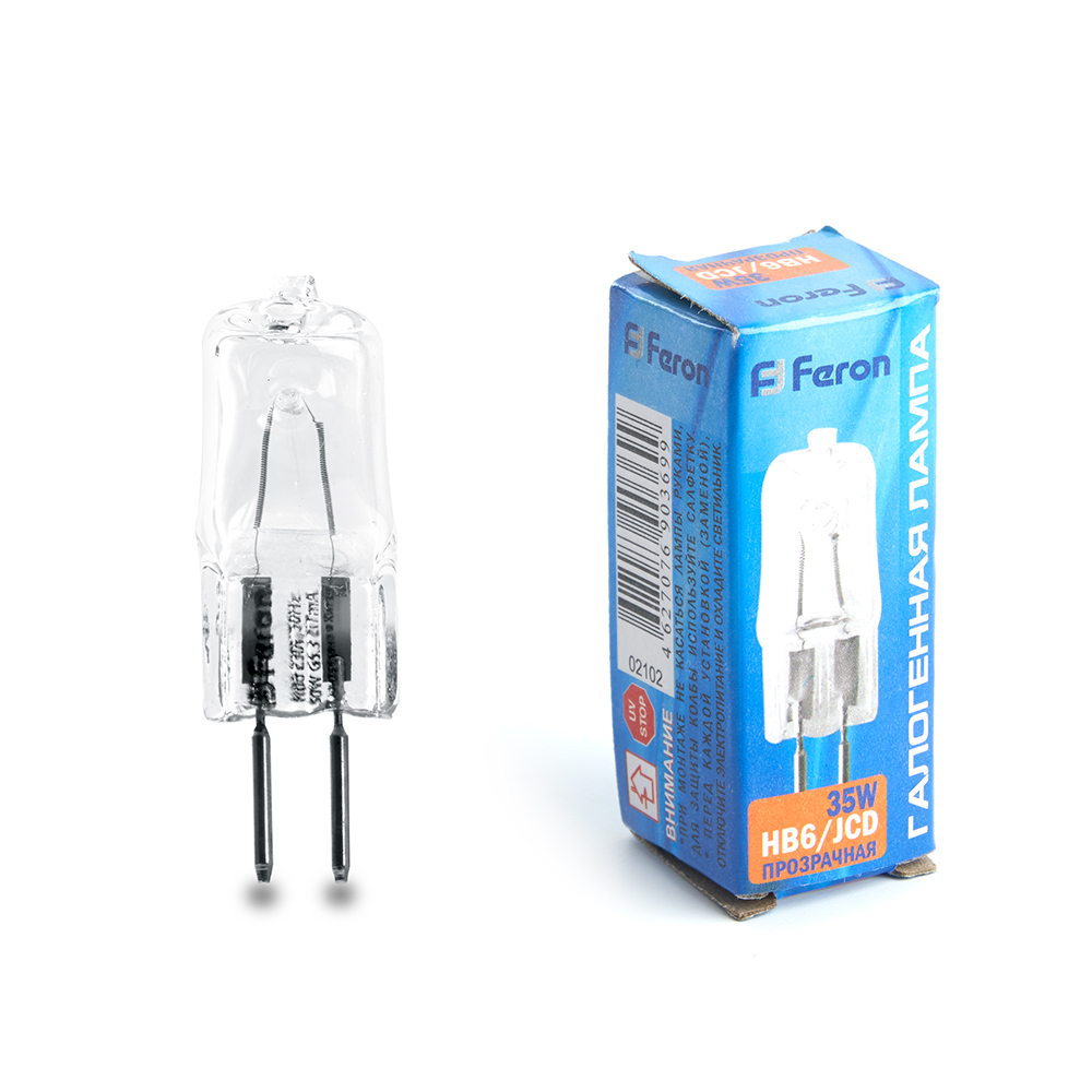 Лампа галогенная Feron HB6 JCD G5.3 35W 230V FERON HB6