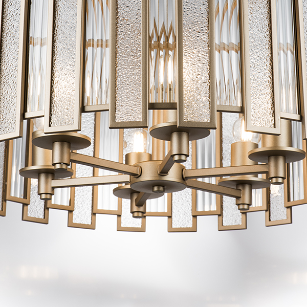 712062 Люстра AGAVE 6х40W E27 ШАМПАНЬ/ПРОЗРАЧНЫЙ