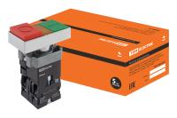 Кнопка сдвоенная SB2-BW8465 с возвратом, 1НО+1НЗ, d22 мм, 230 В LED, зеленая/красная, IP40 TDM