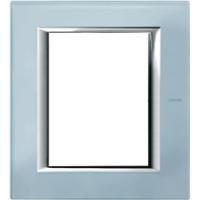 BT Axolute Голубое стекло Рамка 3+3 мод прямоугольная