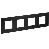 SKANDY Рамка 4-местная SK-F34Bl металл черный IEK