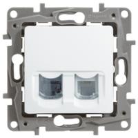 Legrand Etika Бел Розетка тел.+ комп. (RJ11+RJ45) 5 кат. UTP