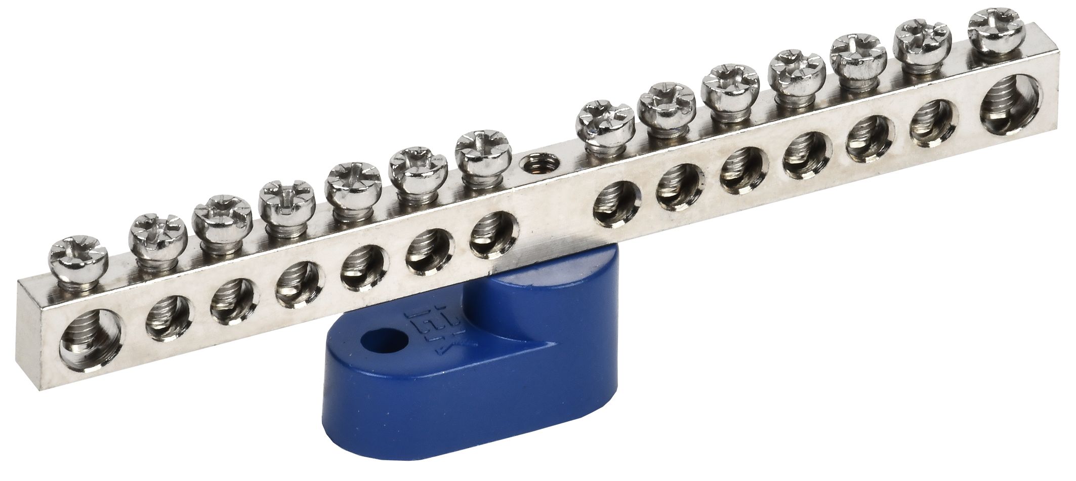 Шина N "ноль" на одном угловом изоляторе с никелевым покрытием ШНИ-6х9-14-У1-С IEK