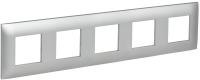 SKANDY Рамка 5-местная SK-F05S серебряный IEK