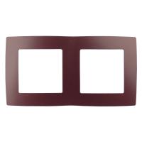 12-5002-25 ЭРА Рамка на 2 поста, Эра12, бордо (10/100/2500)