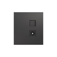 Розетка STRONG компьютерная RJ45 кат6 + TV с/у графит KRANZ