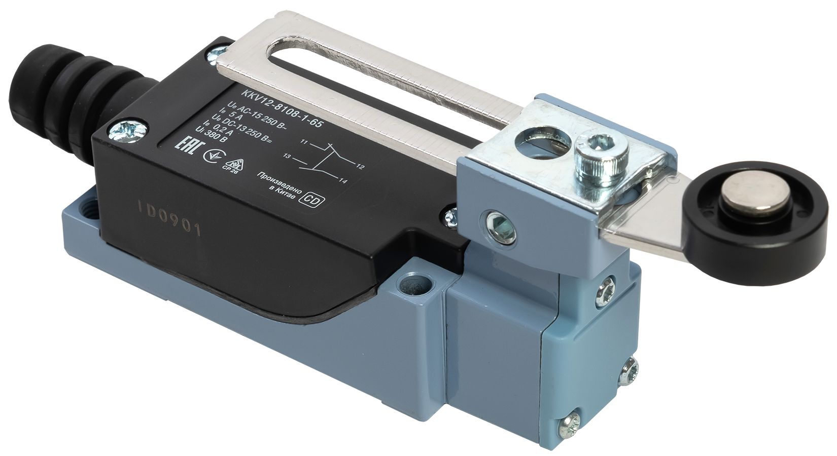 Выключатель концевой КВ-8108 регулируемый рычаг с пластиковым роликом IP65 IEK