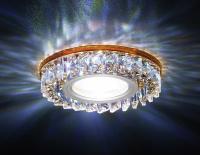 S255 BR хром/коричневый хрусталь/MR16+3W(LED WHITE)