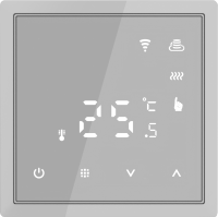 Термостат с датчиком пола с Wi-Fi, программируемый через приложение, стекло кашемир