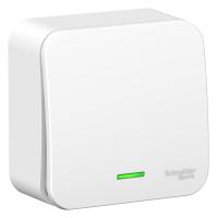 BLANCA О/У 1-клавишный ВЫКЛЮЧАТЕЛЬ (сх.1) с подсв.ИЗОЛ.ПЛ.,10А,250В,БЕЛЫЙ