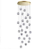 5085/120L L-VISION ODL25 555 золото/прозрачный/металл/акрил Люстра каскадная LED 120W 4000K 5500Лм JEMSTONE