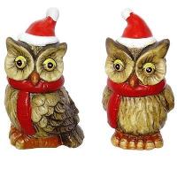 719212 Фигурка декоративная Сова  L7 W6 H12 см  2в.