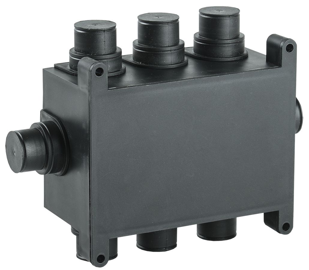 Коробка распаячная 118х76х60мм для монолитного строительства черная IEK