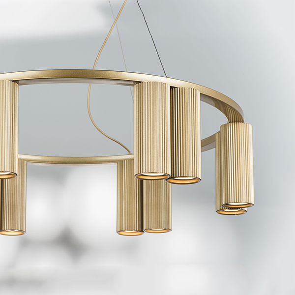 718123 Люстра ROMA 12х28W GU10 (led) CHAMPAGNE GOLD